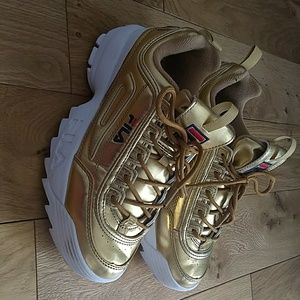 Fila gold shoes